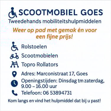 Aanbod tweedehands  mobiliteitshulpmiddelen