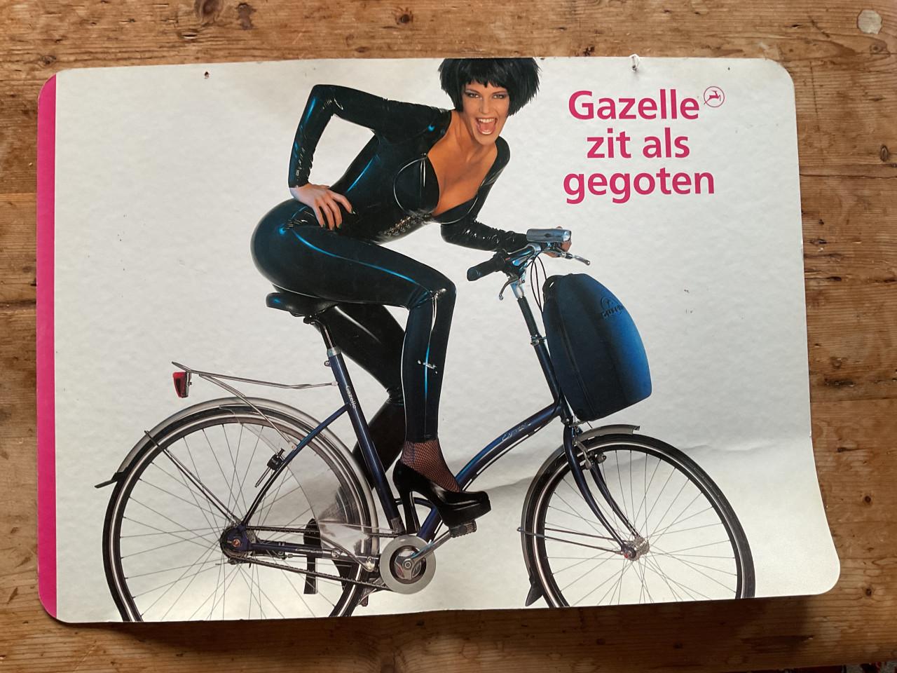 Vintage reclamebord Gazelle