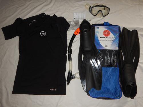 Snorkelset met snorkelshirt (Maat L)