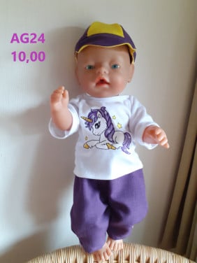 Baby born / babyborn unicorn set . Opbrengst KiKa. Poppenkleertjes.