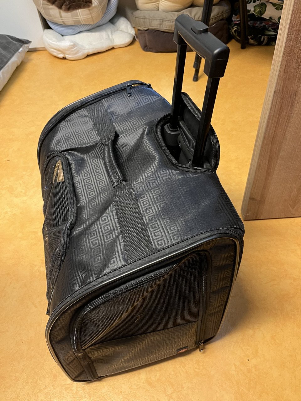 Huisdierentrolley zwart