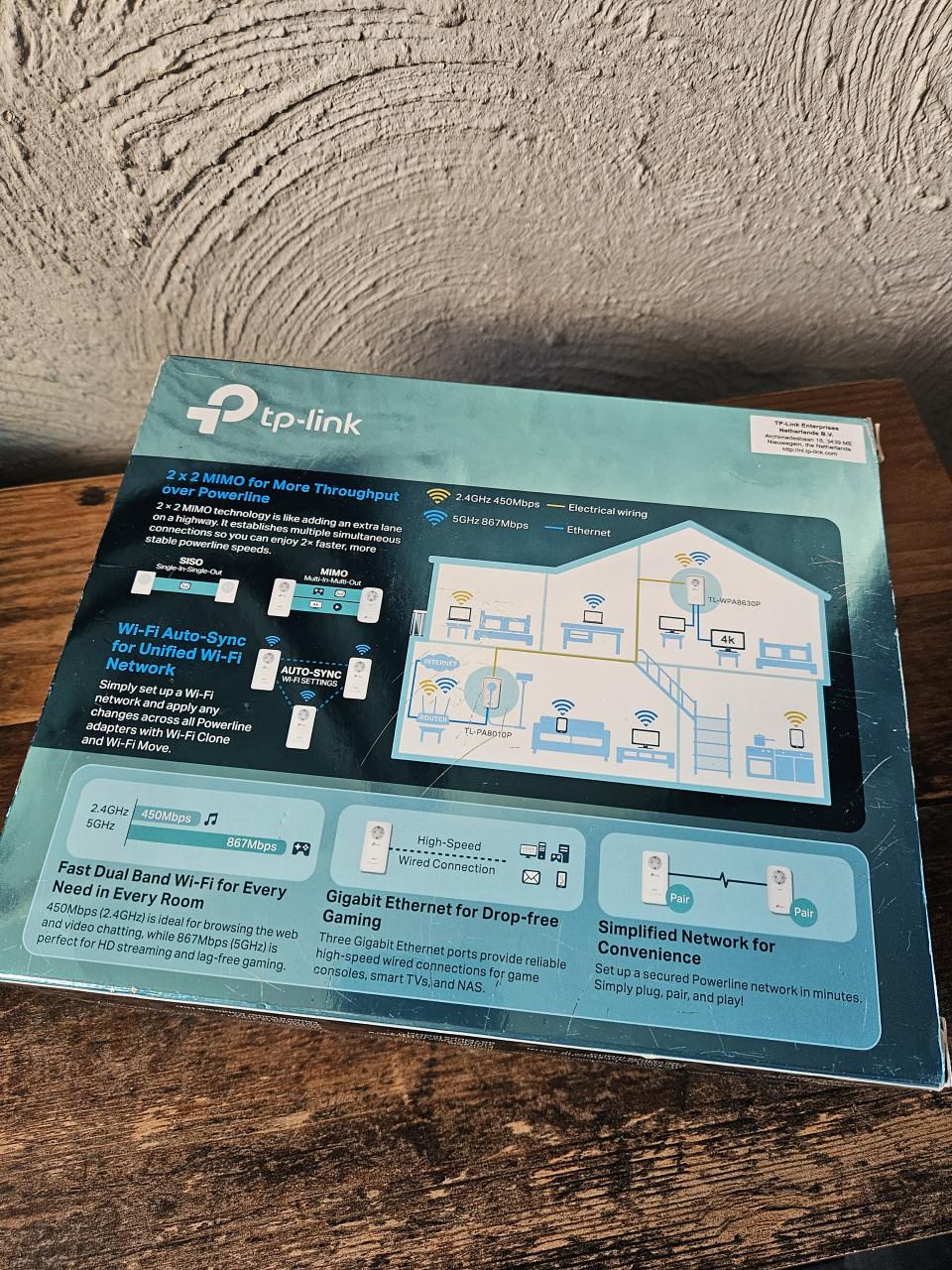 Nieuw TP-Link AV1300 Gigabit wifi Powerline ac Wi-Fi Kit