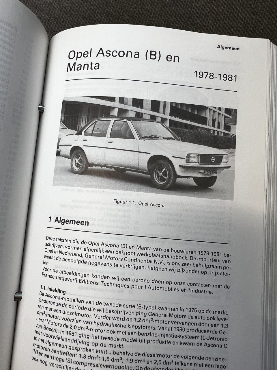 Opel werkplaats handboek kadett Rekord Manta Ascona