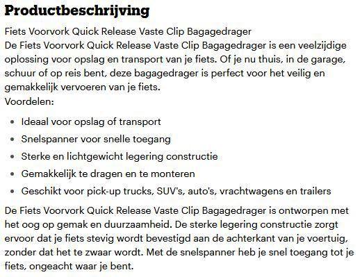 Fiets voorvork clips