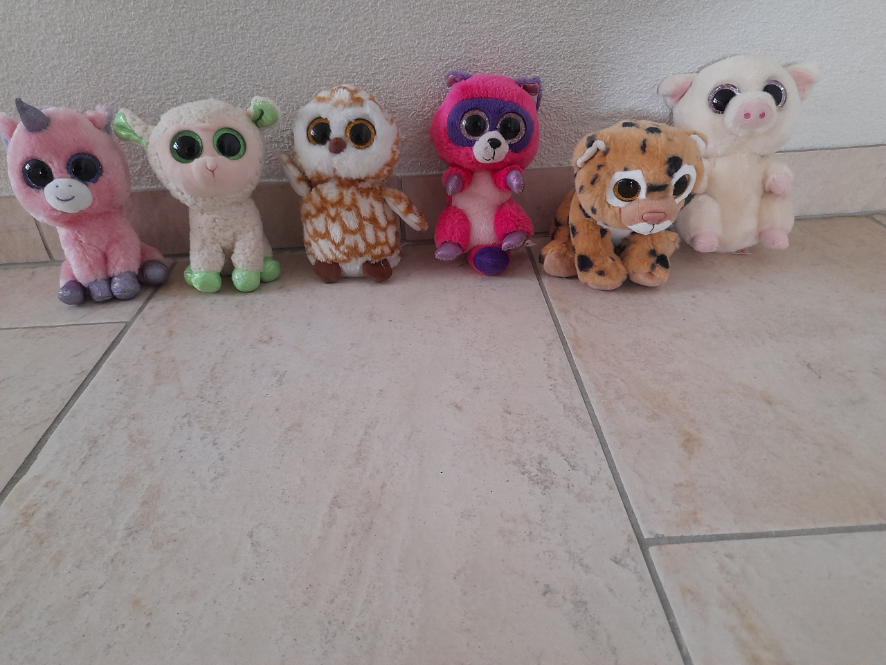 10 Ty knuffels ( z.g.a.n.) 16 cm groot  €2 per stuk