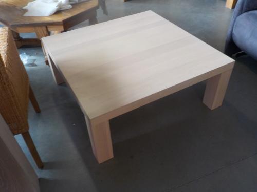 Massief gebleekt salontafel 100 x 100 cm