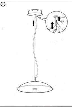 Ikea Torsdag hanglamp - Max 22W - in hoogte verstelbaar