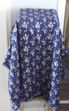 Sjaal blauw met bloemen  print