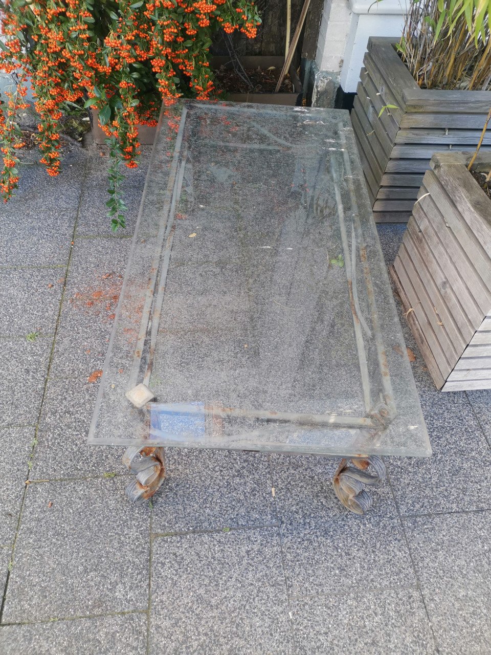 Smeedijzeren tuintafel