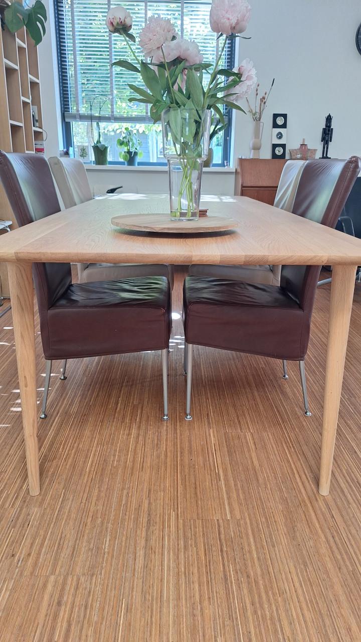 Lederen eetkamerstoelen 4 stuks