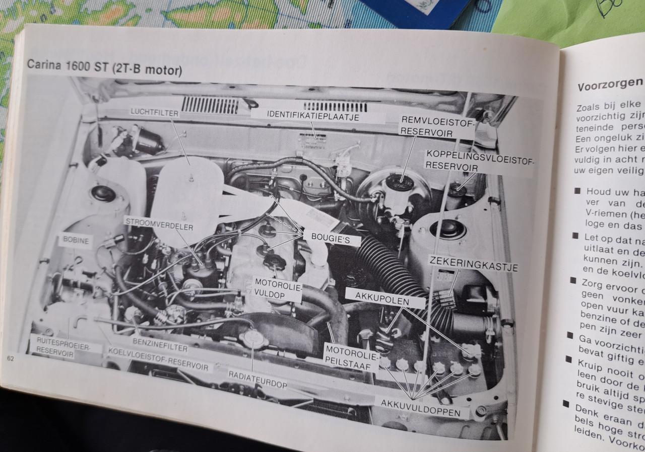 TOYOTA CARINA INSTRUCTIEBOEKJE