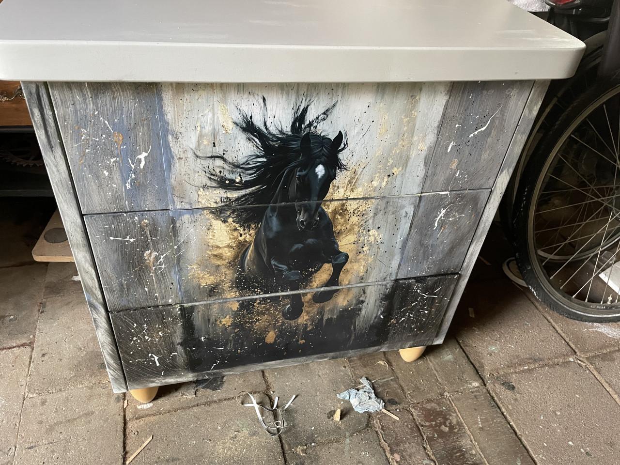 Uniek Kastje met paardenprint