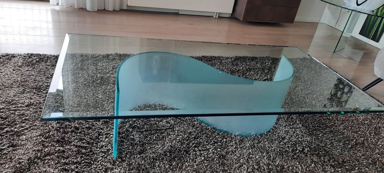 Glazen salontafel
