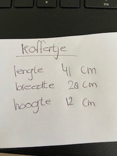RETRO KOFFERTJE  CANVAS/LEDER