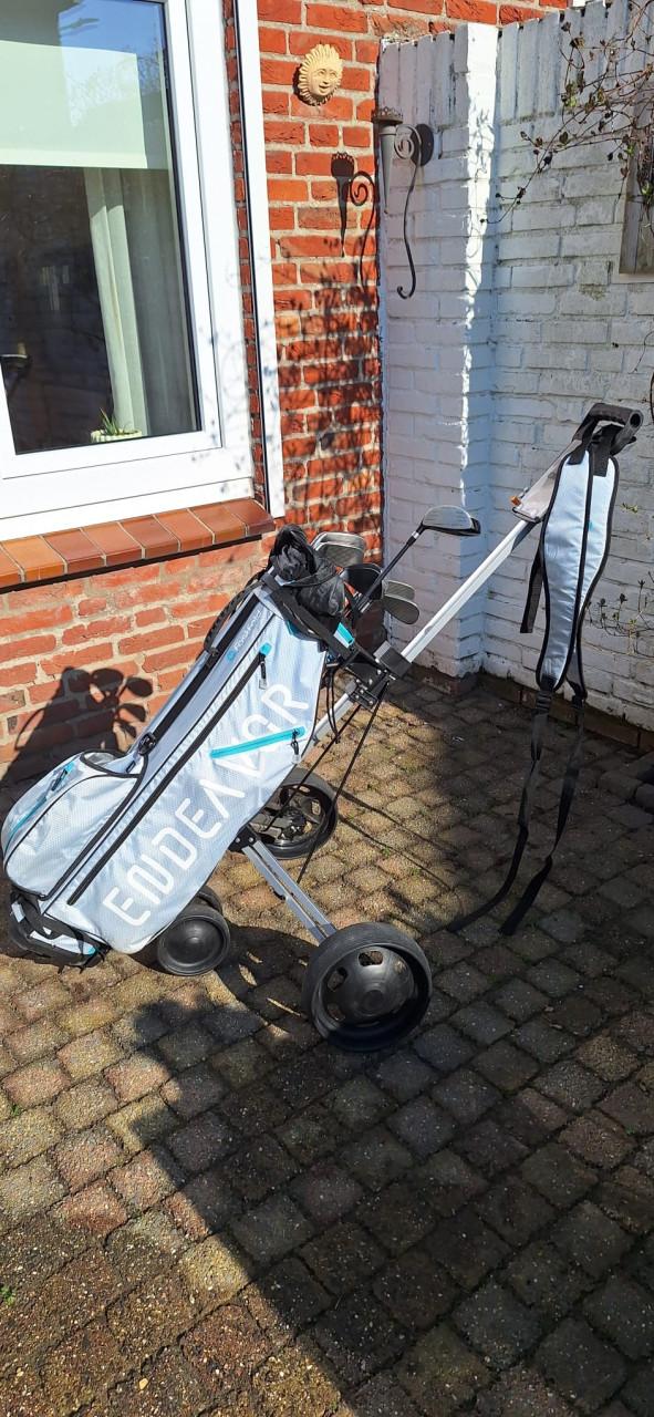 Golfset kompleet met golfkar