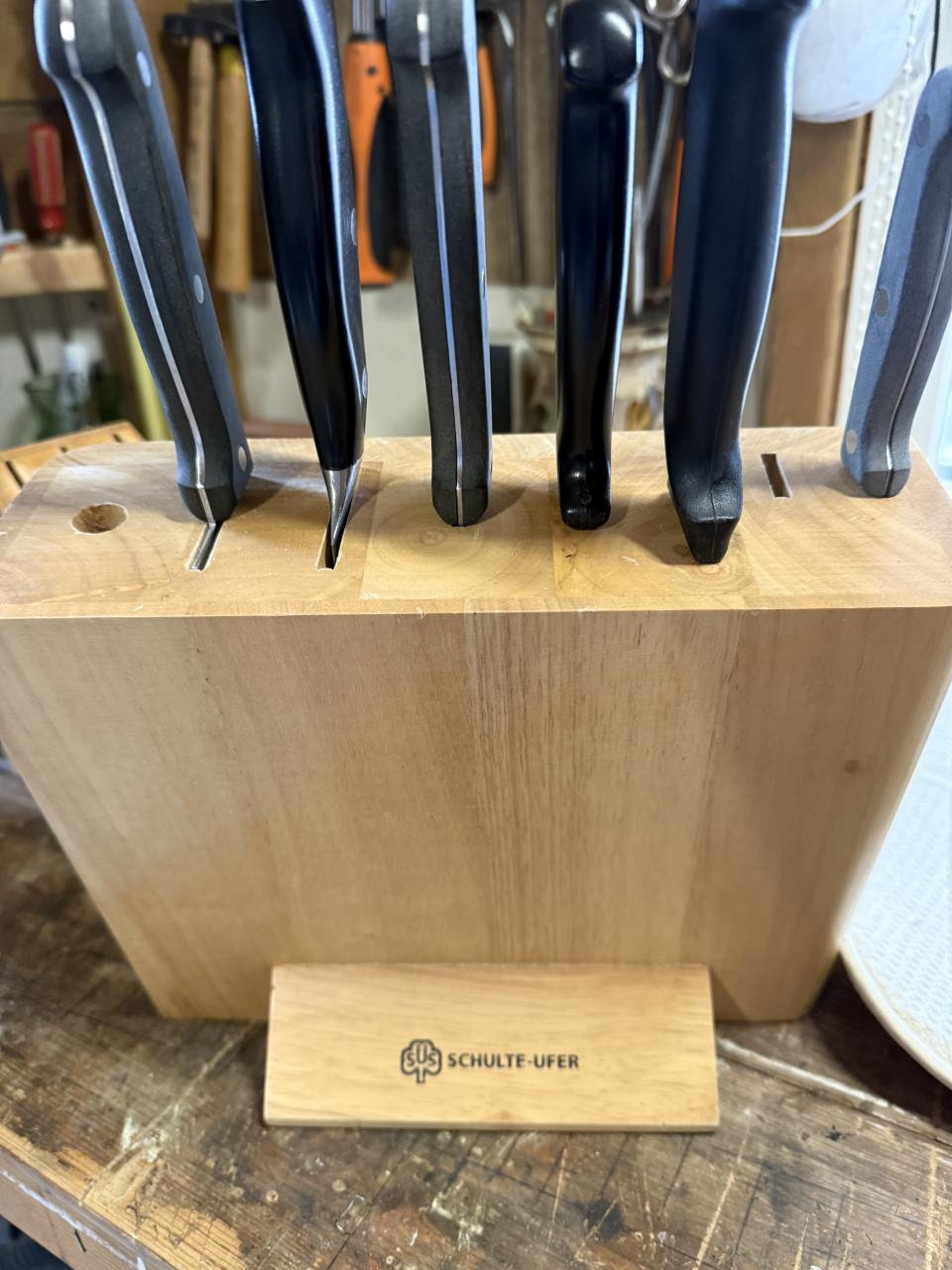 Keukenmessen met blok