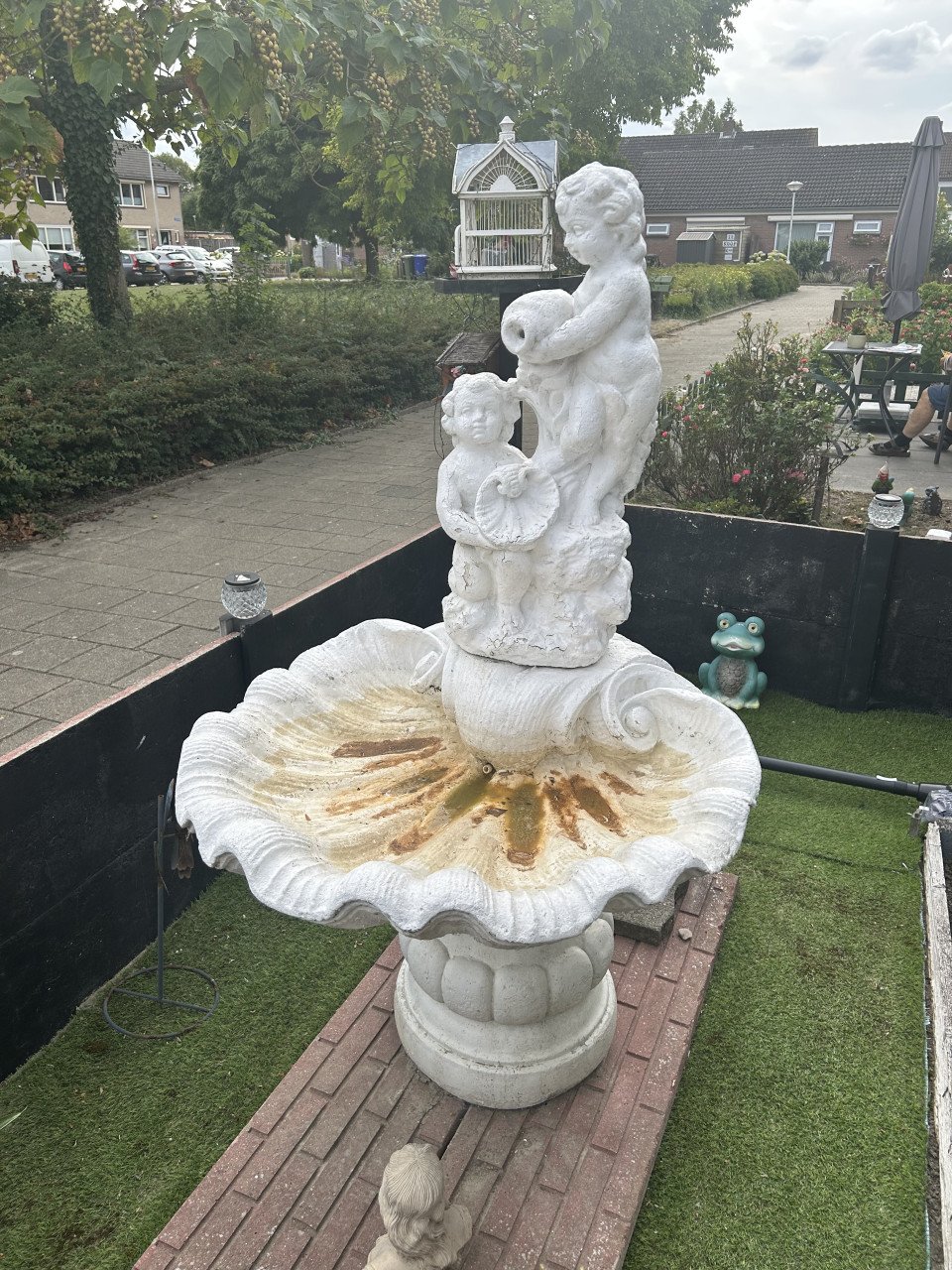 Betonnen fontein