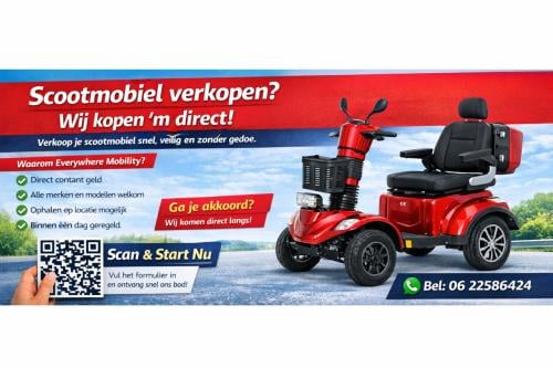 🛵 Scootmobiel verkopen? Wij kopen ’m direct in!