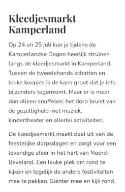 Kleedjes markt op de Kamperlandse dagen