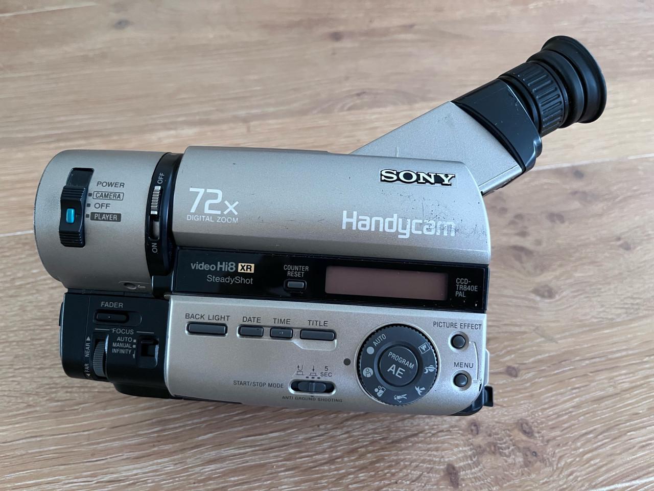 Sony Handycam video camera recorder.