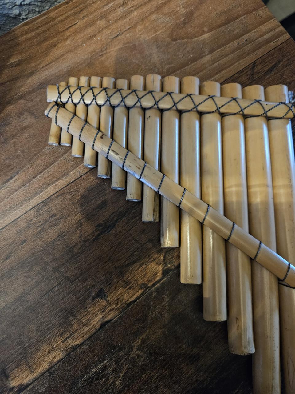 Prachtige Panfluit van Bamboe - Handgemaakt Muziekinstrument