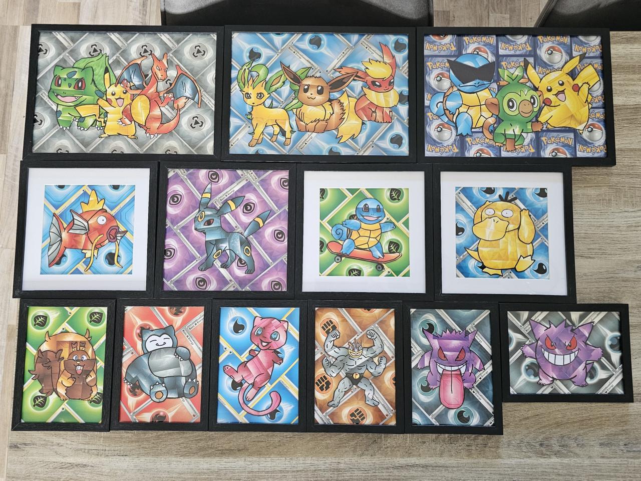 Handgemaakt pokemon figuren van energy kaarten
