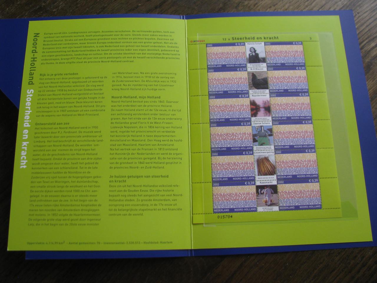 Postzegels van alle provincie's.