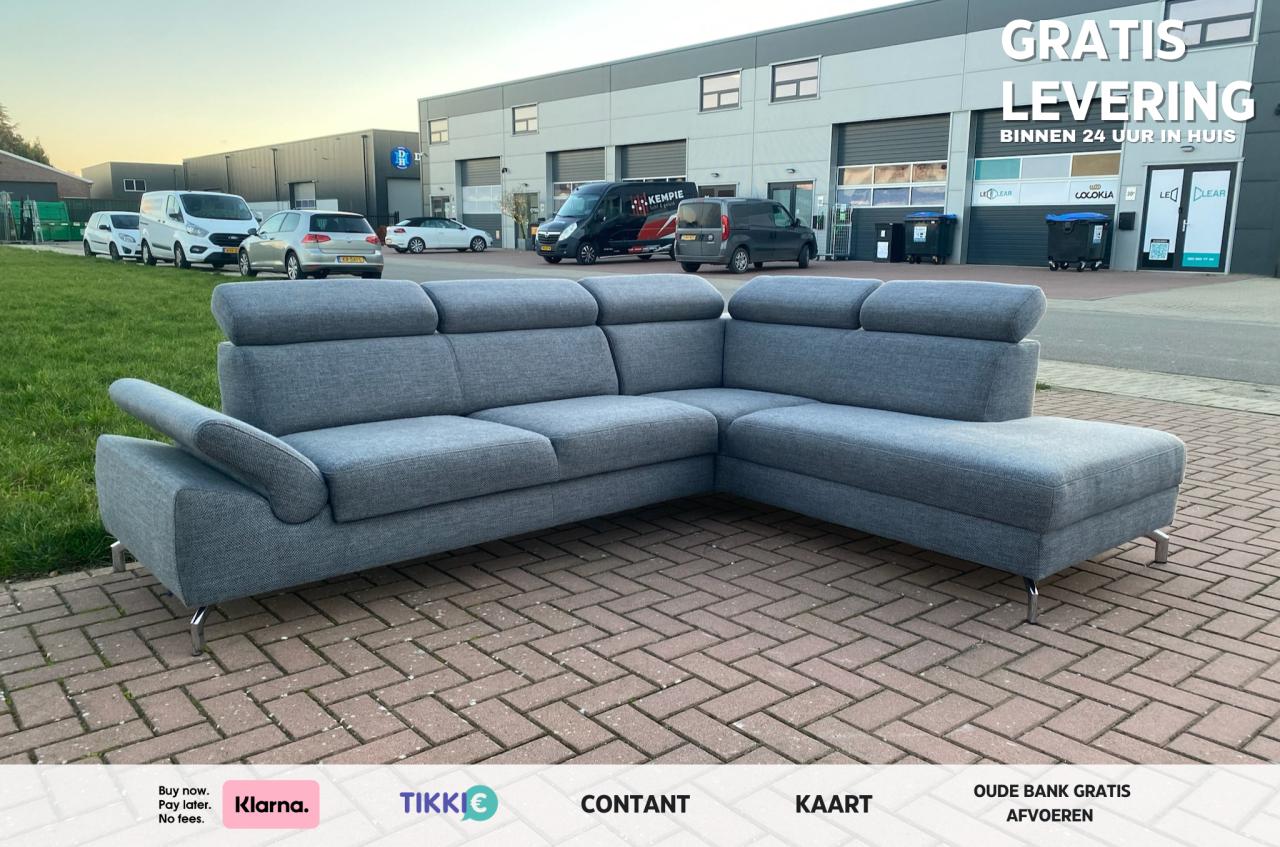 Montèl Urban Grijze Hoekbank-Ruime Lounge Zit-Modern Comfort