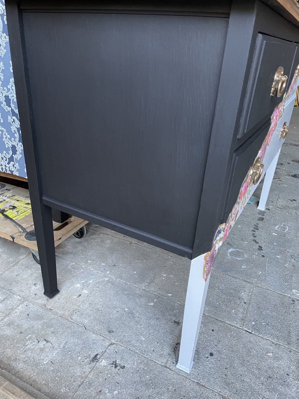 Lade Kast grijs /zwart