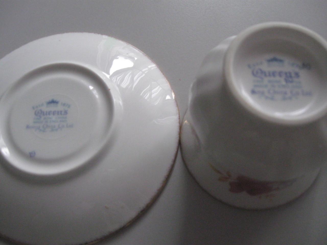 4 porselein kop en schotels