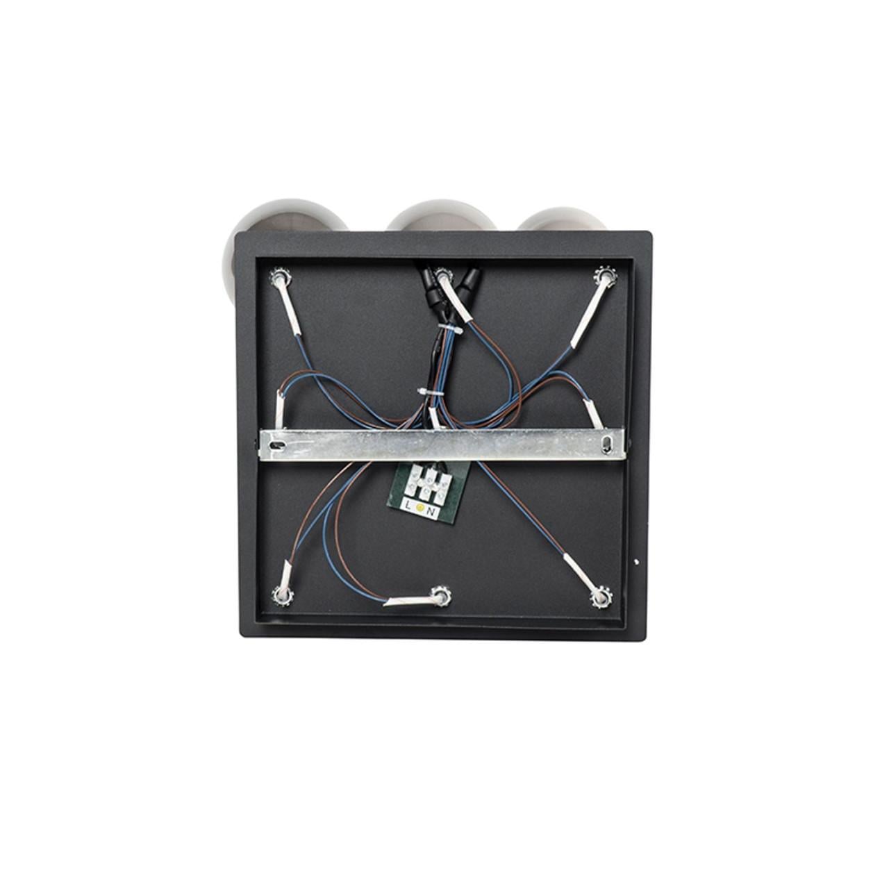 Plafondlamp 9 lichts met smoke glas inclusief 9 x dimbare fitting
