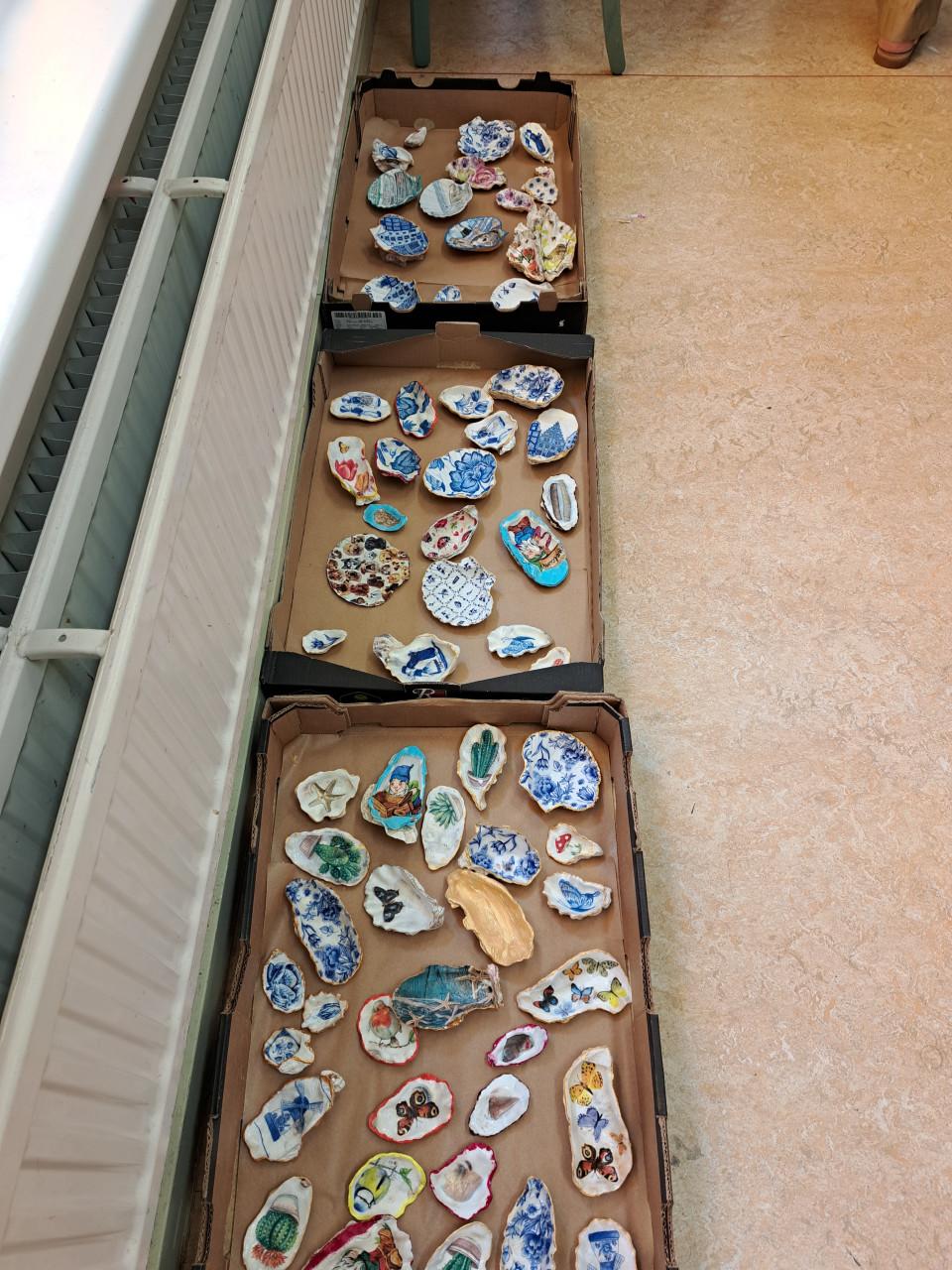 Workshop Decoupage op Oesterschelpen