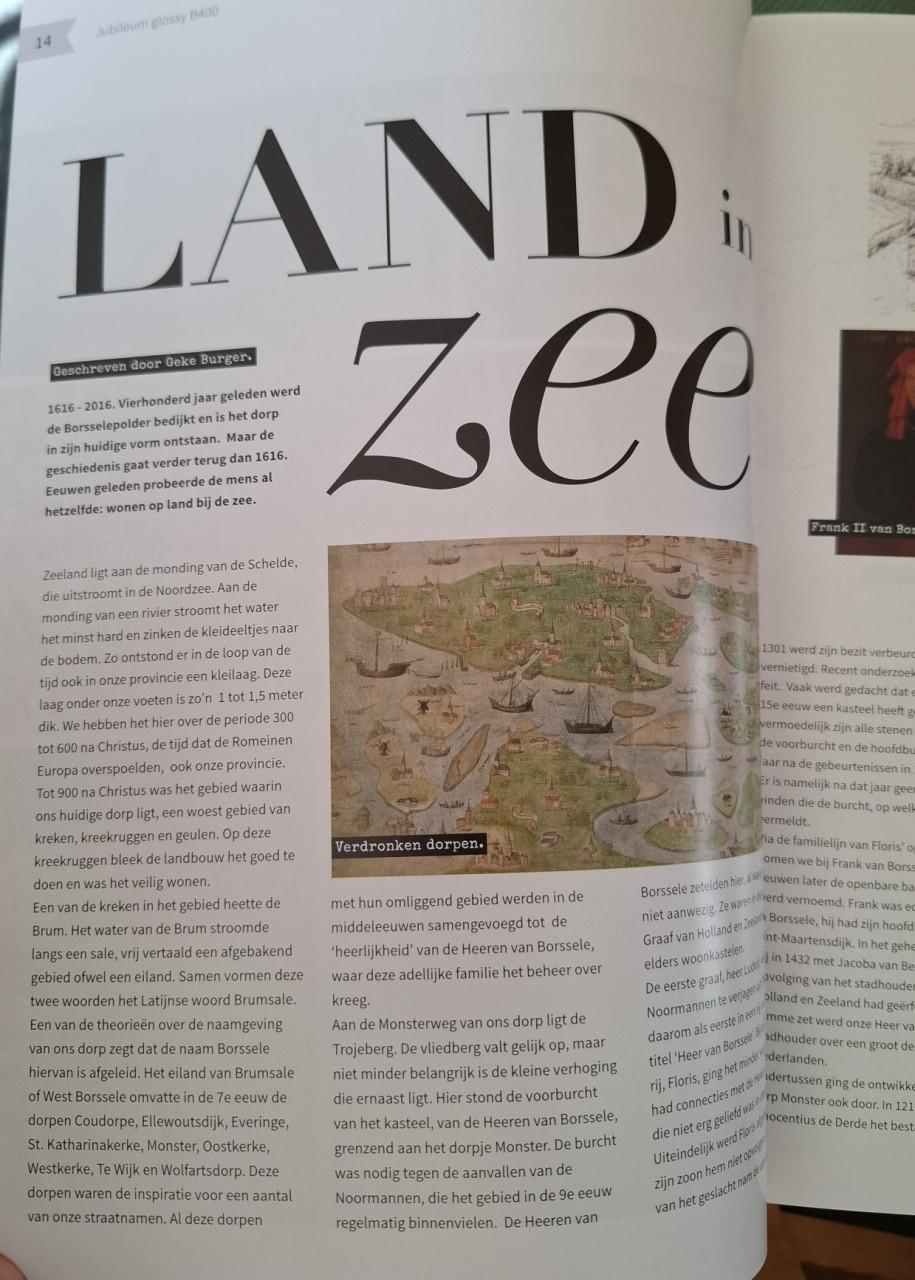 Borssele & polder 400 jaar, de unieke bewaarglossy van Borssele