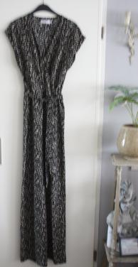 Zwart wit gevlekte print jumpsuit  maat s
