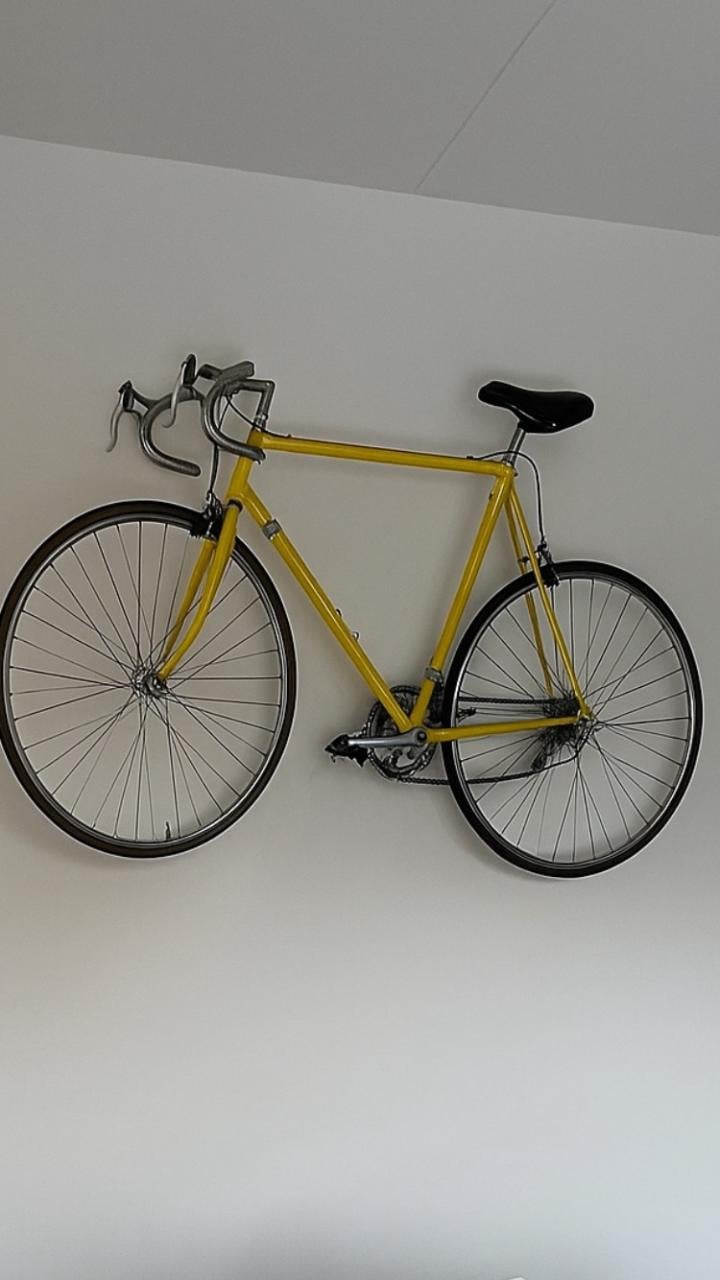 Gele racefiets - retro model