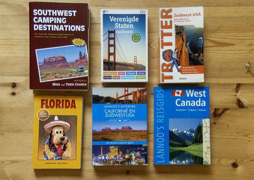 Te koop reisgids Amerika/Canada en fotoboeken natuurparken