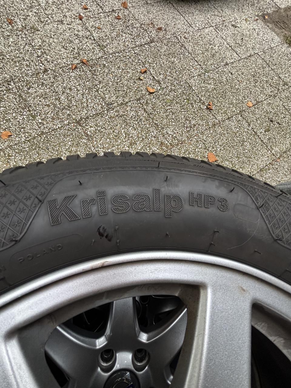 Set winterbanden op Volvo velgen