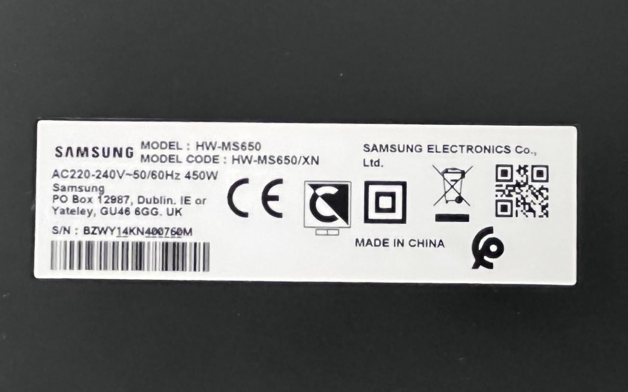 Samsung Soundbar HW-MS650