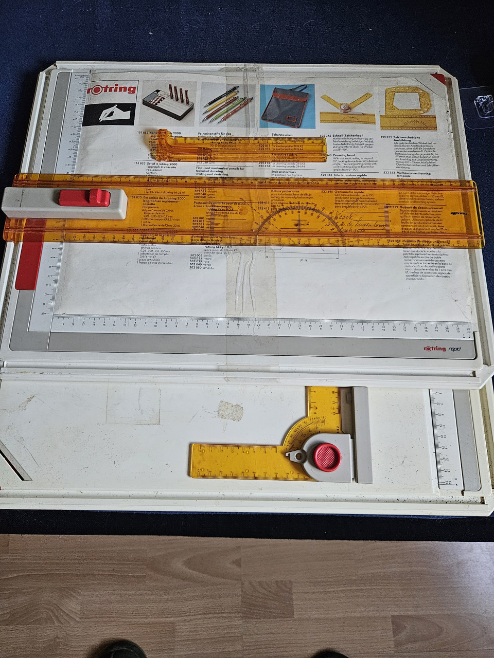 2x Rotring rapid tekentafels/tekengerei met verschillende sjablonen..