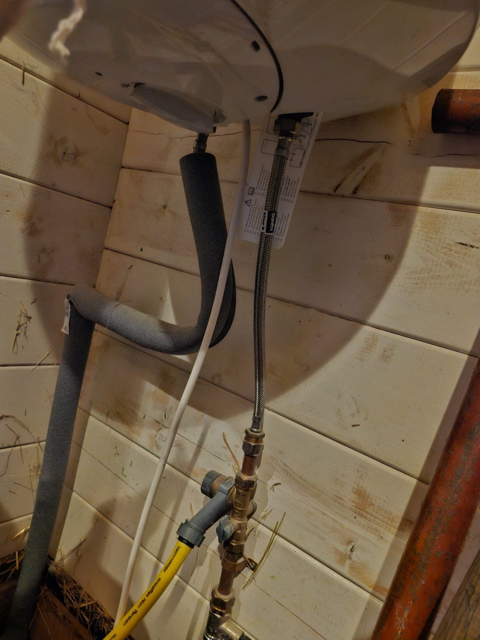 Douche-unit + 120 liter boiler