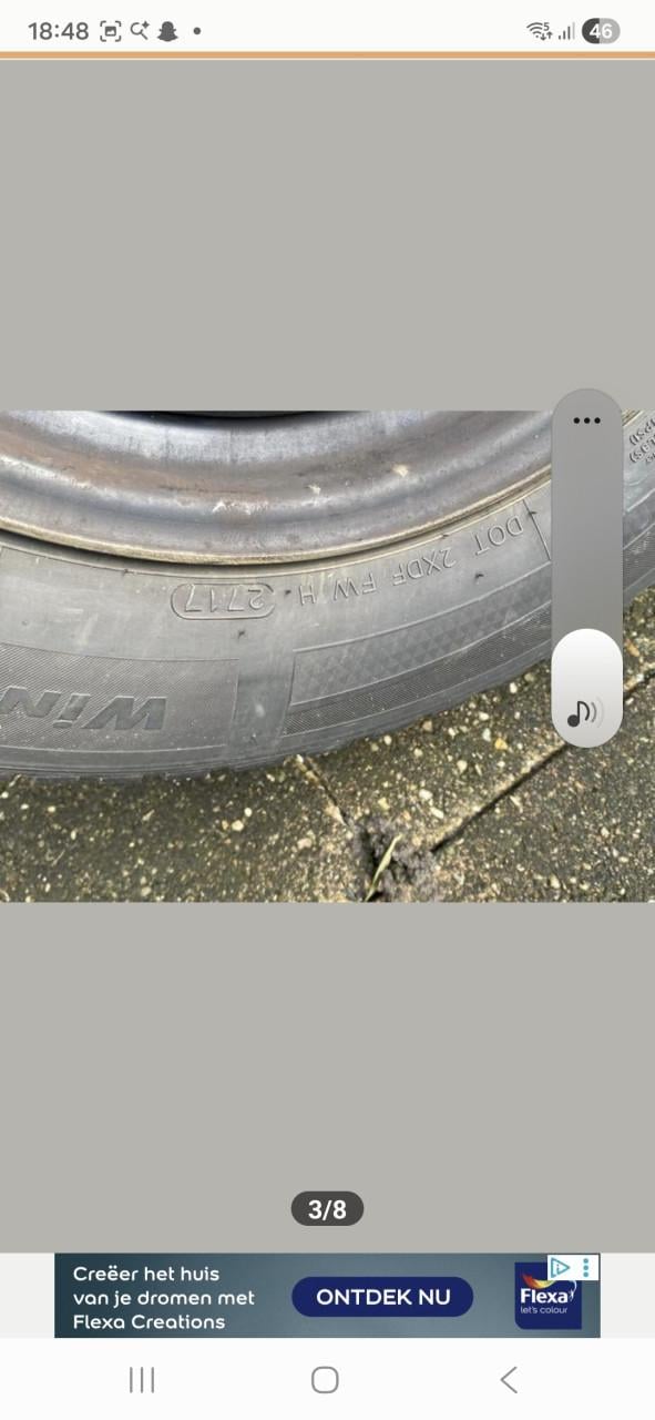 4 winterbanden met velgen 185/65/15