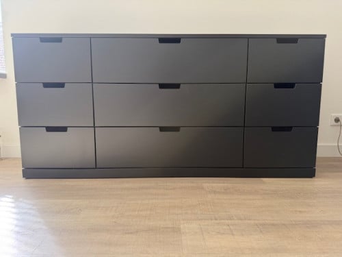 Zwarte Ikea ladekast / 9 lades