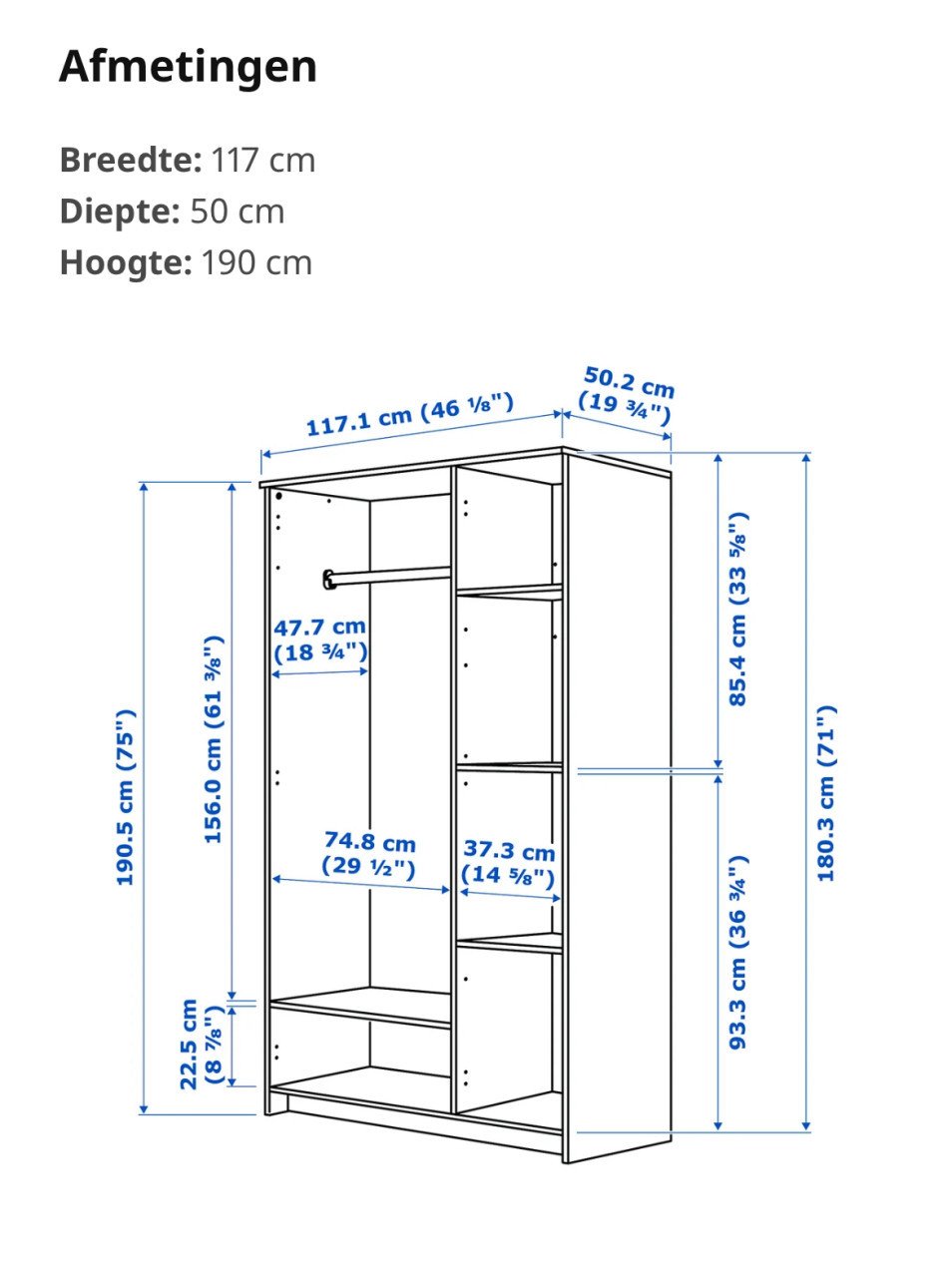 Ikea Brimnes Kledingkast