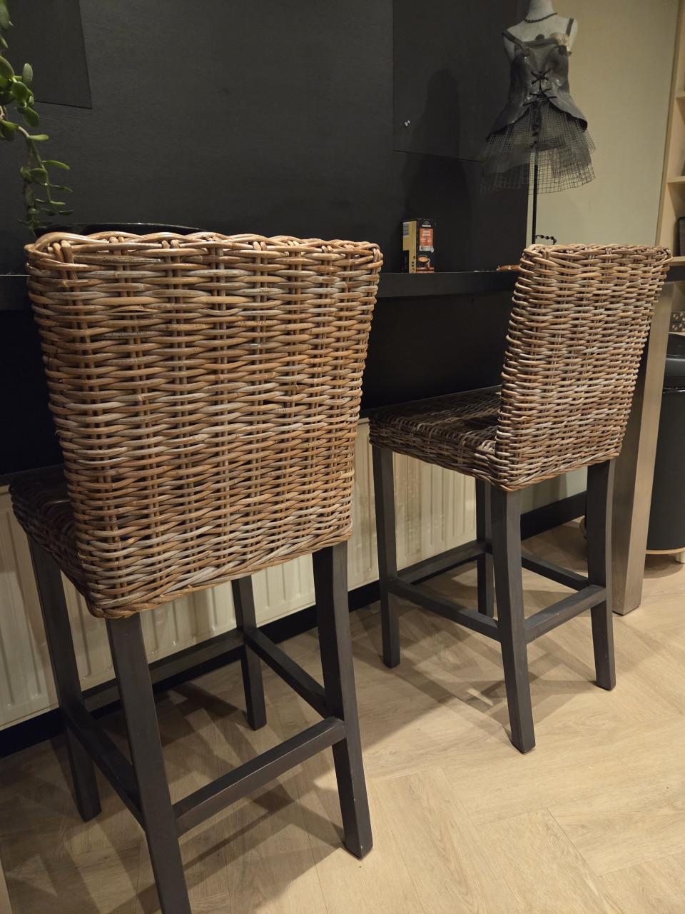 Rotan barkrukken 2 st