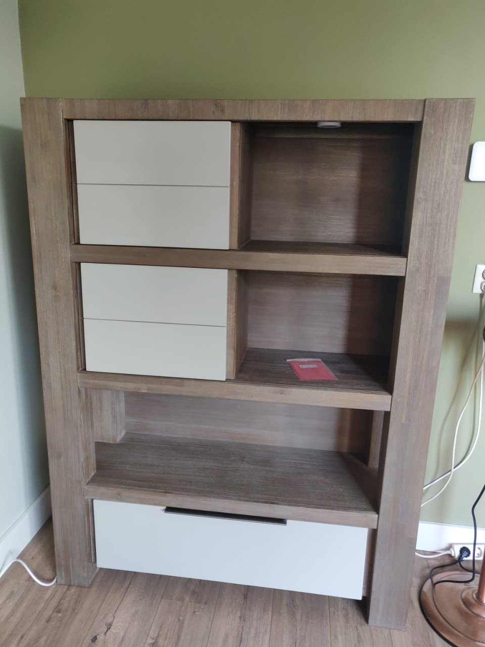 Massief houten meubelset: eettafel, buffetkast en TV meubel