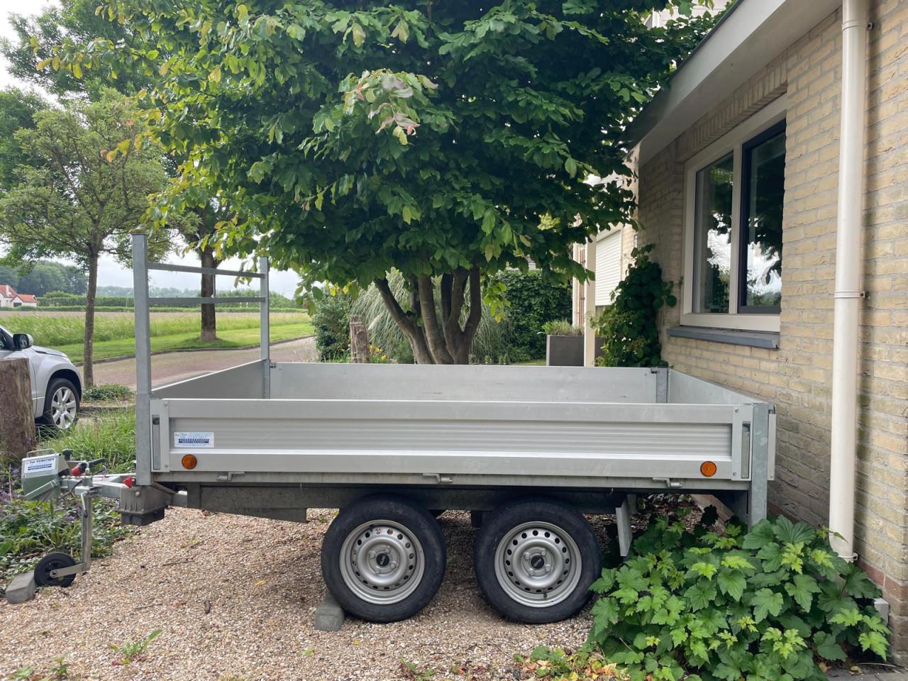Tandemas kip aanhangwagen