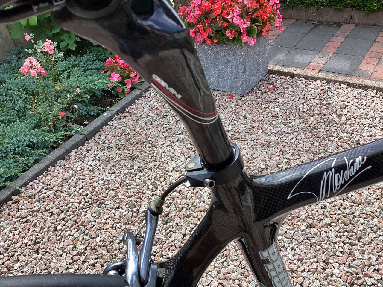 Carbon Prorace Viper racefiets 52.5 cm, c/t sloping frame, in nette staat.