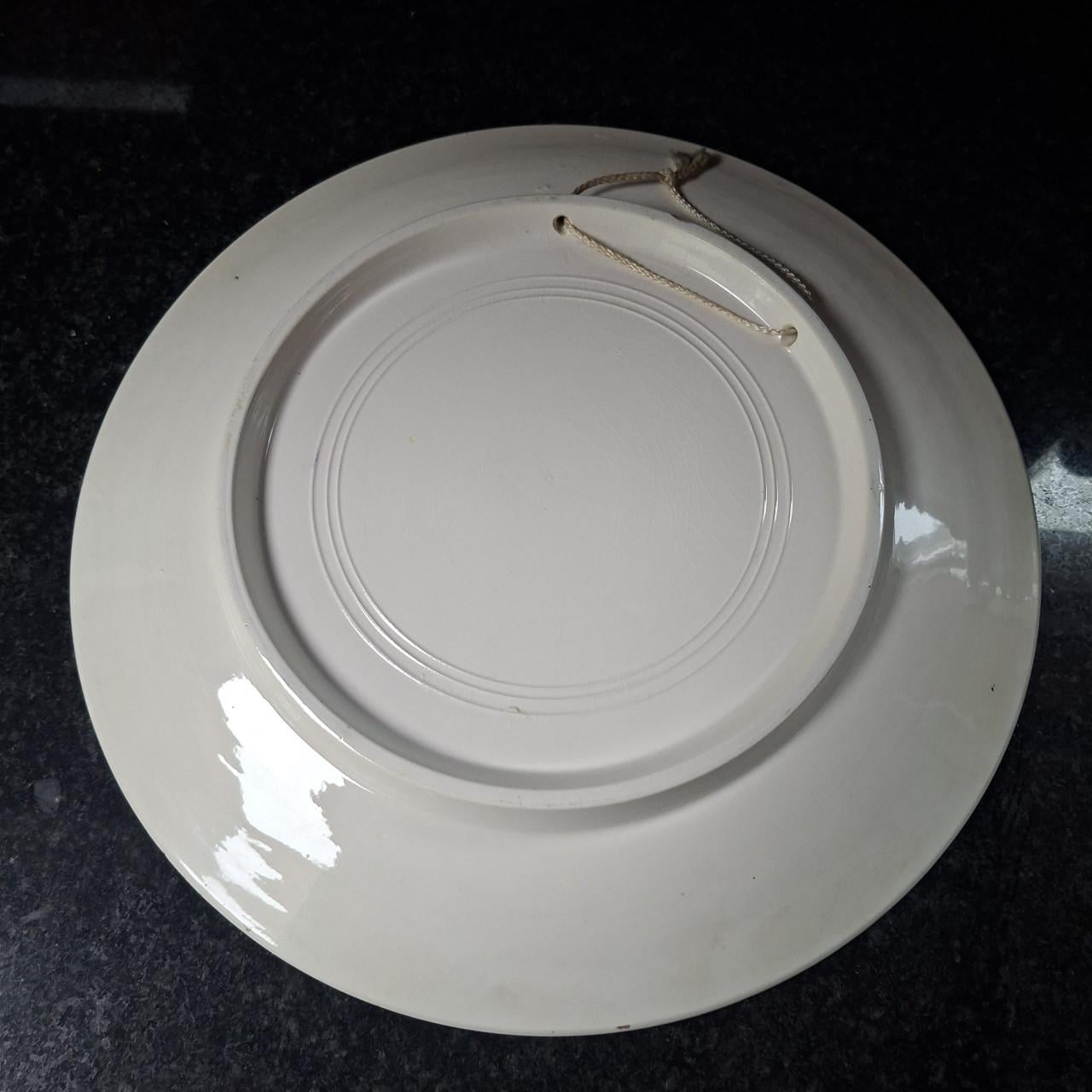 Delftsblauw wandbord ca 30cm diameter