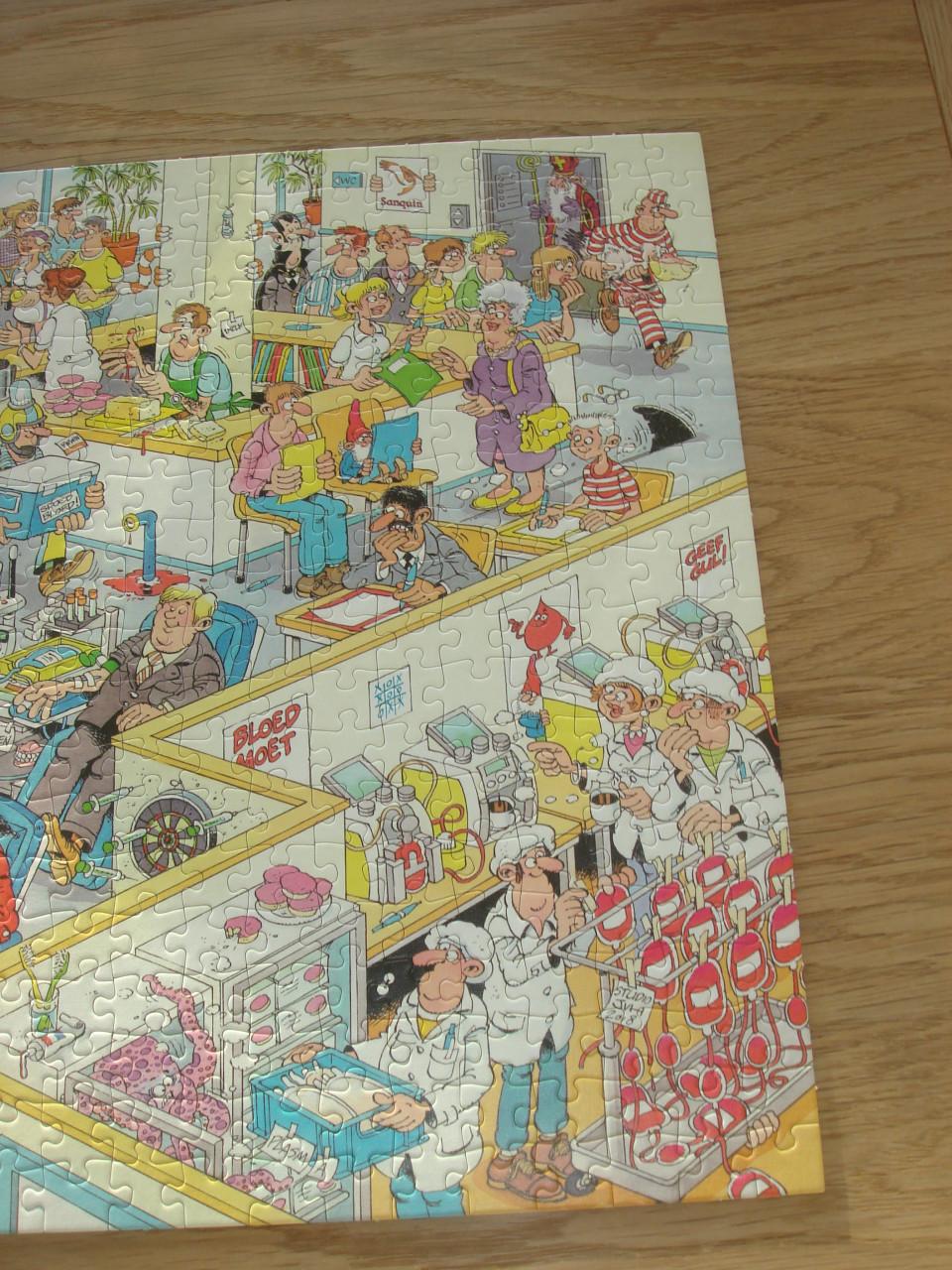 Te koop Complete Jan van Haasteren puzzel Sanquin Bloedbank 500 stukjes