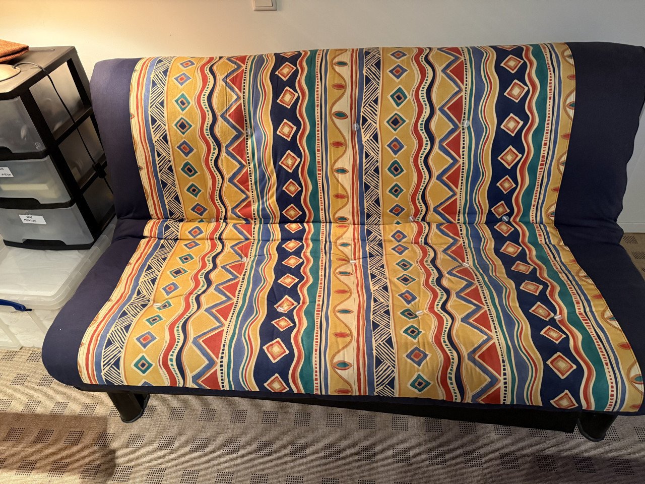 Bedbank futon met onderopslagbak